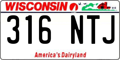 WI license plate 316NTJ