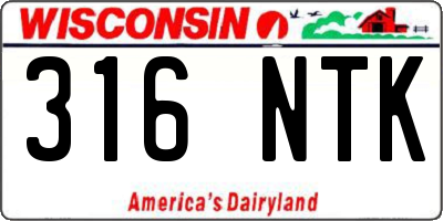 WI license plate 316NTK