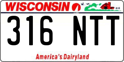 WI license plate 316NTT