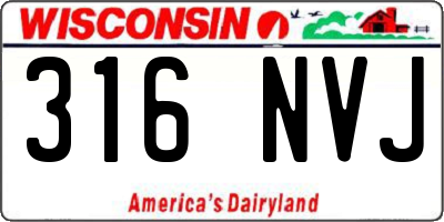 WI license plate 316NVJ