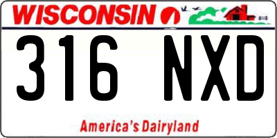 WI license plate 316NXD