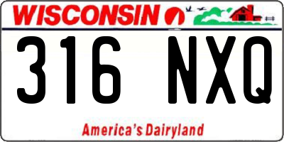 WI license plate 316NXQ