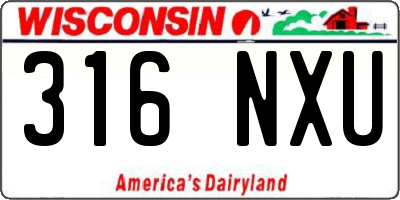 WI license plate 316NXU