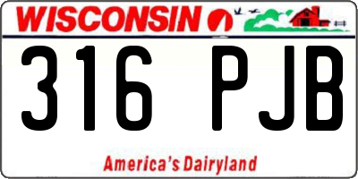 WI license plate 316PJB