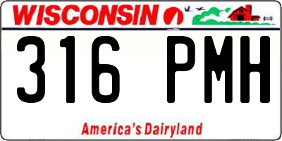 WI license plate 316PMH