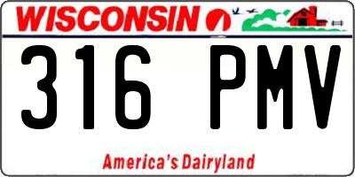 WI license plate 316PMV
