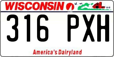 WI license plate 316PXH
