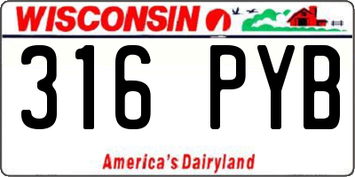 WI license plate 316PYB