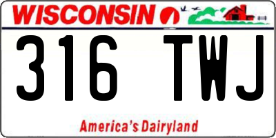 WI license plate 316TWJ