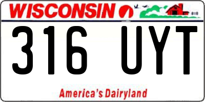 WI license plate 316UYT