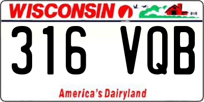 WI license plate 316VQB