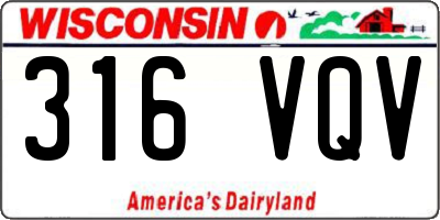 WI license plate 316VQV