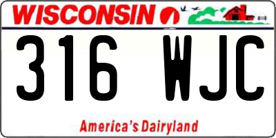 WI license plate 316WJC