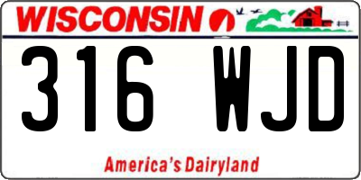 WI license plate 316WJD