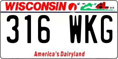 WI license plate 316WKG