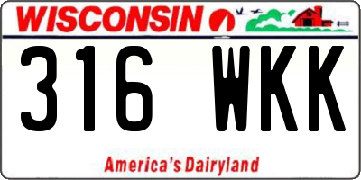 WI license plate 316WKK