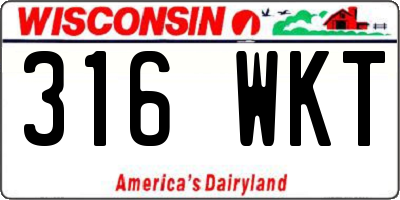 WI license plate 316WKT