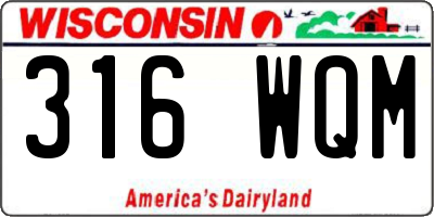 WI license plate 316WQM