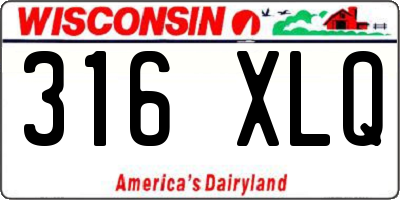 WI license plate 316XLQ