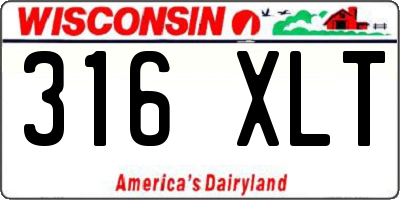 WI license plate 316XLT