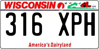 WI license plate 316XPH