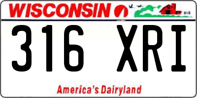 WI license plate 316XRI