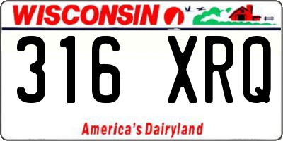 WI license plate 316XRQ
