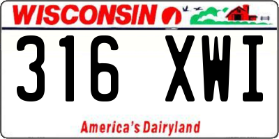WI license plate 316XWI