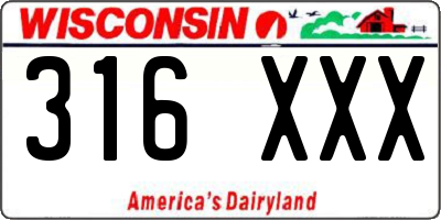 WI license plate 316XXX