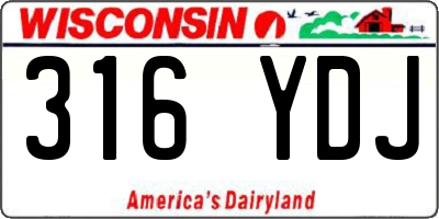 WI license plate 316YDJ