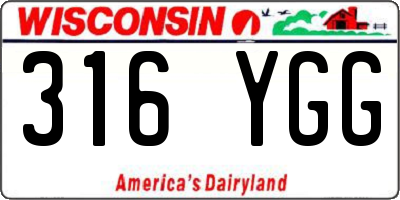 WI license plate 316YGG