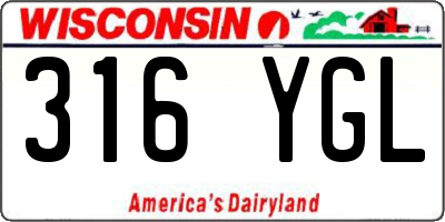 WI license plate 316YGL