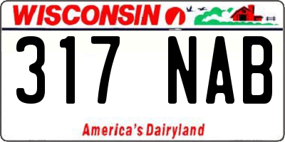 WI license plate 317NAB