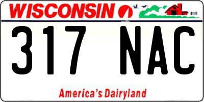WI license plate 317NAC