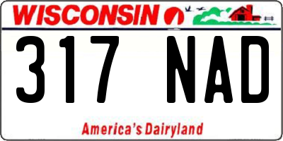 WI license plate 317NAD