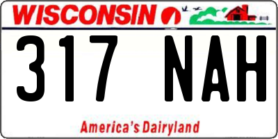 WI license plate 317NAH