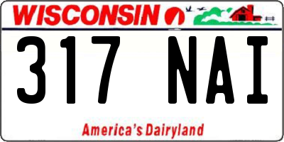 WI license plate 317NAI