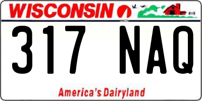 WI license plate 317NAQ