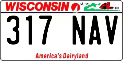 WI license plate 317NAV