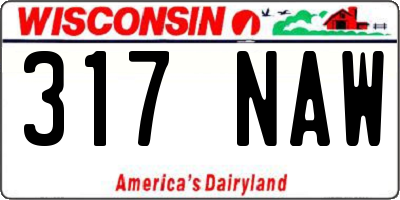 WI license plate 317NAW