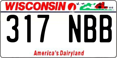 WI license plate 317NBB