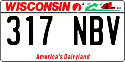 WI license plate 317NBV