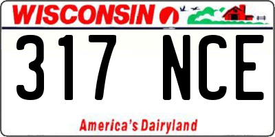 WI license plate 317NCE