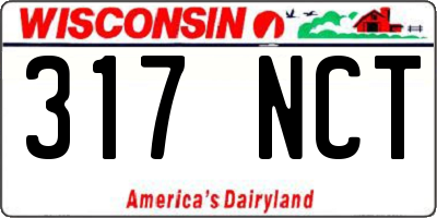 WI license plate 317NCT