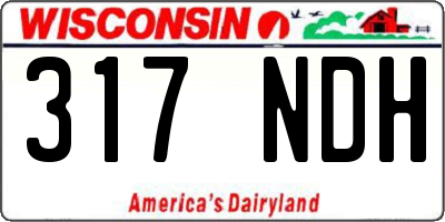WI license plate 317NDH