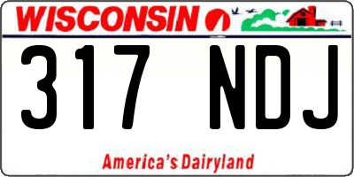 WI license plate 317NDJ