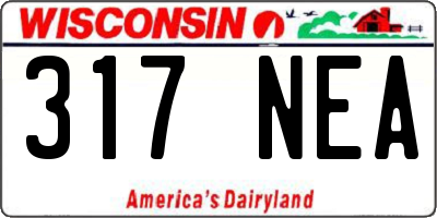 WI license plate 317NEA