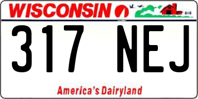 WI license plate 317NEJ