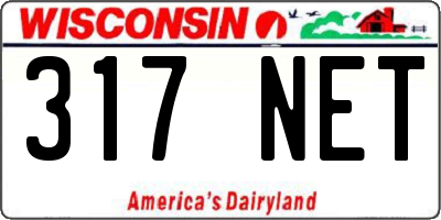 WI license plate 317NET