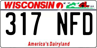 WI license plate 317NFD